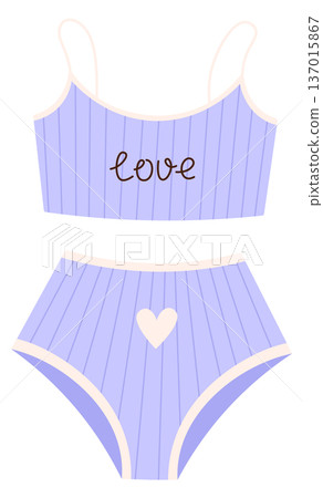 Tankini cartoon icon. Summer beach fashion wear 137015867