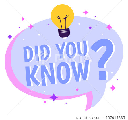 Idea knowledge speech balloon. Did you know speech bubble Idea knowledge speech balloon. Did you know speech bubble 137015885