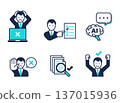 Generated AI usage rules icon set illustrations for internal guidelines and business documents 137015936
