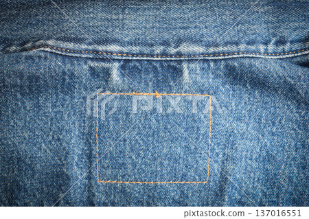 seam of blue denim texture background, jean fashion style 137016551