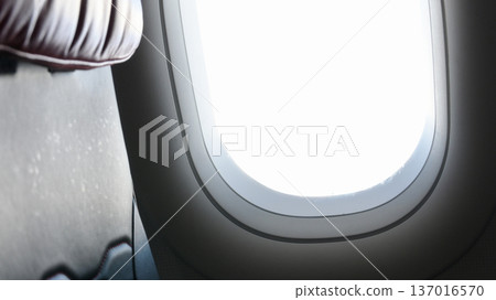 interior of airplane window seat on vacation time interior of airplane window seat on vacation time 137016570