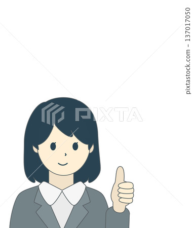 女商人做出OK手勢,上半身 女商人做出OK手勢,上半身 137017050