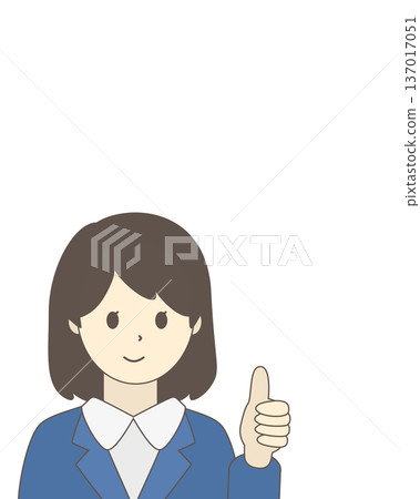 女商人做出OK手勢,上半身 女商人做出OK手勢,上半身 137017051