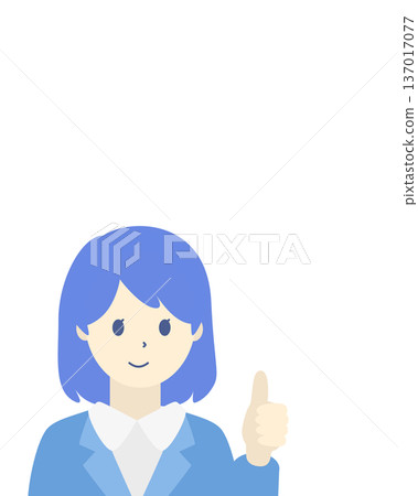 Businesswoman giving an OK sign, upper body Businesswoman giving an OK sign, upper body 137017077