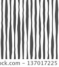 Seamless Wavy Stripe Pattern Background with Hand Drawn Vertical Lines. Minimal Abstract Texture for Wallpaper, Textile, Fabric, Modern Design. Trendy Striped Patterns Collection. Vector Illustration 137017225