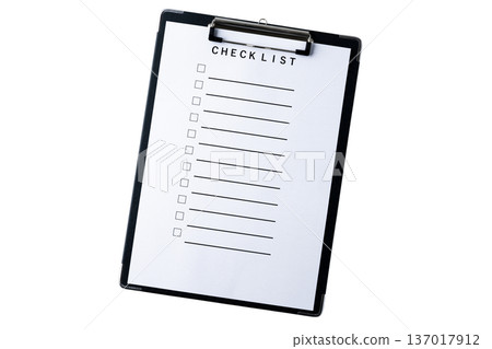 Checklist paper in a binder with a transparent background (png) Checklist paper in a binder with a transparent background (png) 137017912