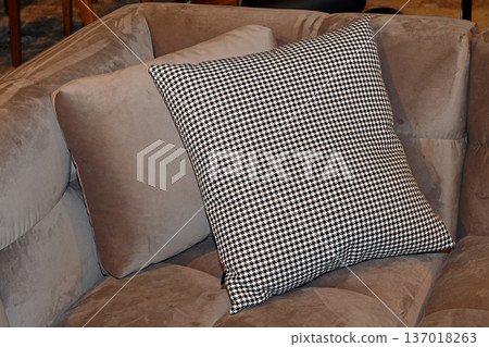 Pillows on sofa corner Pillows on sofa corner 137018263