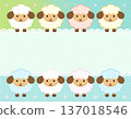 Cute sheep New Year's material, pastel colors, simple design 137018546