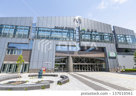 Obihiro City, Hokkaido - JR Obihiro Station (South Exit) on a clear day Obihiro City, Hokkaido - JR Obihiro Station (South Exit) on a clear day 137018561