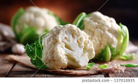Cauliflower cut lengthwise 137018935
