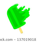 Melted green popsicle 137019018