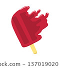 Melted red popsicle 137019020