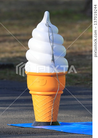 Soft serve ice cream sign Soft serve ice cream sign 137019244