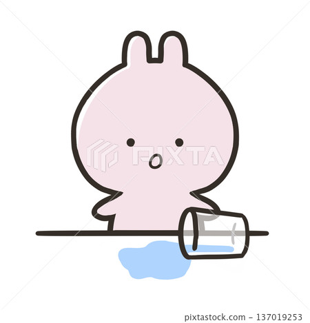 Rabbit spilling water Rabbit spilling water 137019253