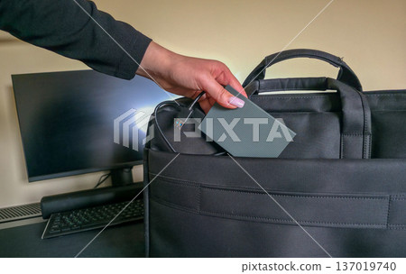 External hard drive for storing large amounts of information. Additional electronic data storage device. High quality photo External hard drive for storing large amounts of information. Additional electronic data storage device. High quality photo 137019740