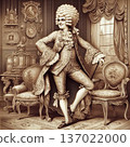 English aristocrat dressed in Rococo Macaroni style 137022000