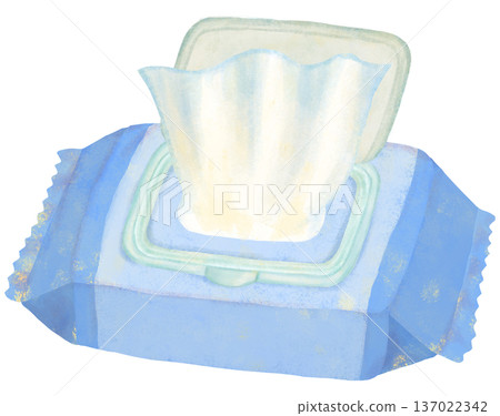 Wet tissue illustration Wet tissue illustration 137022342