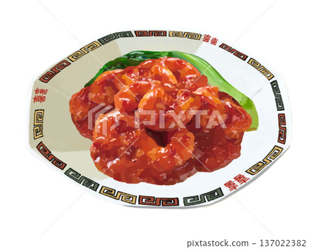 Shrimp chili (Chinese dish) 137022382