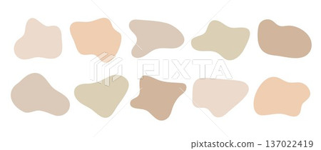 Beige organic shape boxes collection. Irregular liquid frame set. Abstract amoeba blobs, blotches, drops or stains bundle. Vector ecru border design templates for label, sticker, banner, poster, flyer Beige organic shape boxes collection. Irregular liquid frame set. Abstract amoeba blobs, blotches, drops or stains bundle. Vector ecru border design templates for label, sticker, banner, poster, flyer 137022419