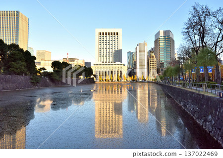 View of Hibiya from the Imperial Palace's Iwaida Bridge 137022469