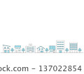 Simple cityscape illustration background 137022854