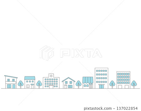 Simple cityscape illustration background 137022854