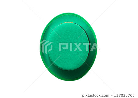Bright green felt hat perfect for St Patrick's, isolated, PNG Bright green felt hat perfect for St Patrick's, isolated, PNG 137023705