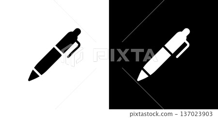 Luxury fountain pen and business ballpoint pen icon (vector) Luxury fountain pen and business ballpoint pen icon (vector) 137023903