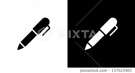 鋼筆和原子筆書寫工具圖示（向量圖） 137023905