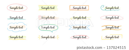 Frame text box hand drawn set. Frame line ribbon banner underline handwriting doodle marker pen title. Cute simple vintage circle, box, oval text simple marker banner. Vector Frame text box hand drawn set. Frame line ribbon banner underline handwriting doodle marker pen title. Cute simple vintage circle, box, oval text simple marker banner. Vector 137024515
