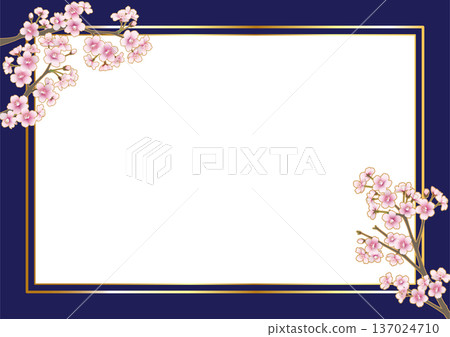 櫻花相框(A4橫向,透明相框,海軍藍) 櫻花相框(A4橫向,透明相框,海軍藍) 137024710