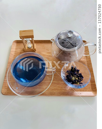 A set of Mallow Blue Tea for sore throats A set of Mallow Blue Tea for sore throats 137024780