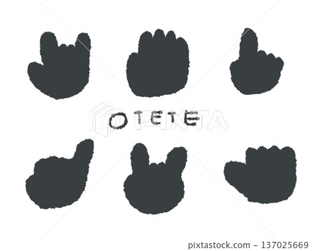 Hand-drawn illustrations and hand signs that are easy to use as icons and symbol marks in designs Hand-drawn illustrations and hand signs that are easy to use as icons and symbol marks in designs 137025669