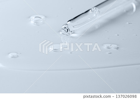 Transparent cosmetic product for skin care. Copy space Transparent cosmetic product for skin care. Copy space 137026098