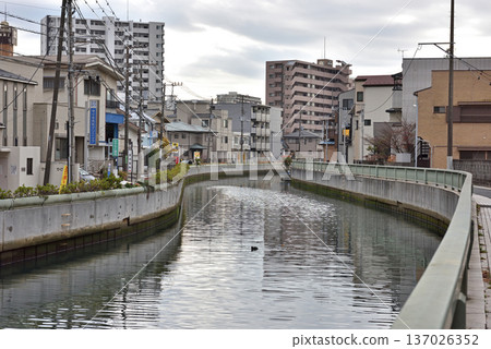 The streets of Funabashi, where the Ebi River flows The streets of Funabashi, where the Ebi River flows 137026352