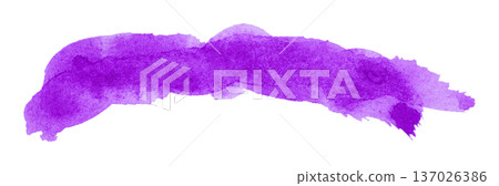 purple brush isolated on transparent background purple watercolor 137026386