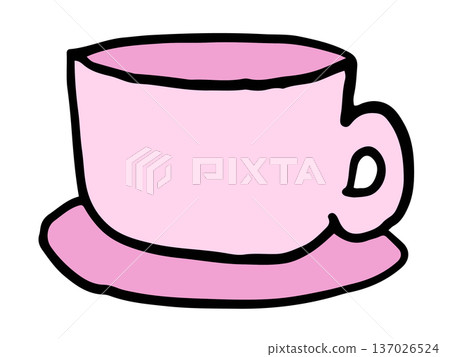 Hand drawn hot coffee in pink cup for cafe, restaurant, drink menu, recipe decoration, sticker, department store, supermarket, mart, beverage, kitchenware, cute patch, office snack, breakfast, lunch Hand drawn hot coffee in pink cup for cafe, restaurant, drink menu, recipe decoration, sticker, department store, supermarket, mart, beverage, kitchenware, cute patch, office snack, breakfast, lunch 137026524