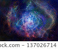 A nebula that glows like a blue flame 137026714