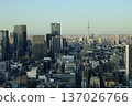 東京城市景觀與東京晴空塔：晴朗的陽光燦爛的一天 137026766