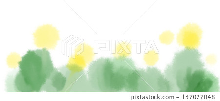 Yellow and green watercolor botanical abstract background illustration Yellow and green watercolor botanical abstract background illustration 137027048