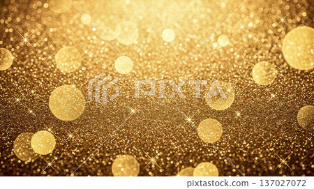 Sparkling gold wavy background material 137027072