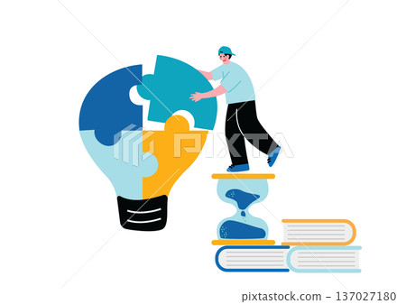 一名男子正在組裝傳球式部件 137027180