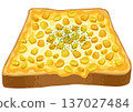 Pizza Toast Corn 137027484