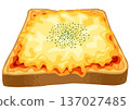Pizza toast with cheese 137027485