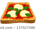 Pizza Toast with Mozzarella Cheese 137027486