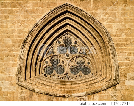 Sacred Heritage Architectural Feature Display, Timeless Gothic Style with Artistic Stone Detailing 137027714