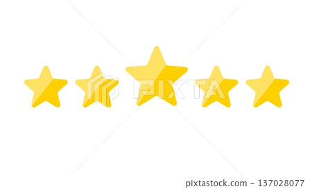 Customer satisfaction and product rating symbol with golden star icon, premium quality concept for reviews, feedback, evaluation, trust badges, marketing, branding, and business promotion design 137028077