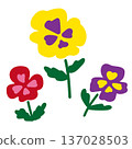 色彩繽紛的三色堇繪畫風格插畫集 137028503