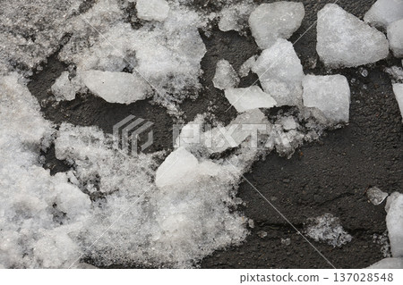融化的雪、冰、地面、冬季、春季、瀝青路面、雪鄉、雪、冬天、北方國家、冬季景色、雪景、破雪、日本 融化的雪、冰、地面、冬季、春季、瀝青路面、雪鄉、雪、冬天、北方國家、冬季景色、雪景、破雪、日本 137028548