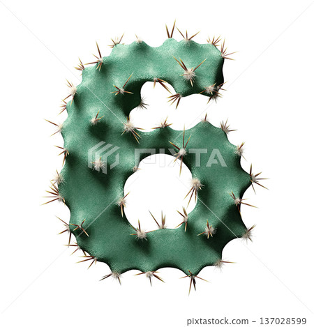 3D Wild Desert Cactus Number 6 with Sharp Spines 3D Wild Desert Cactus Number 6 with Sharp Spines 137028599